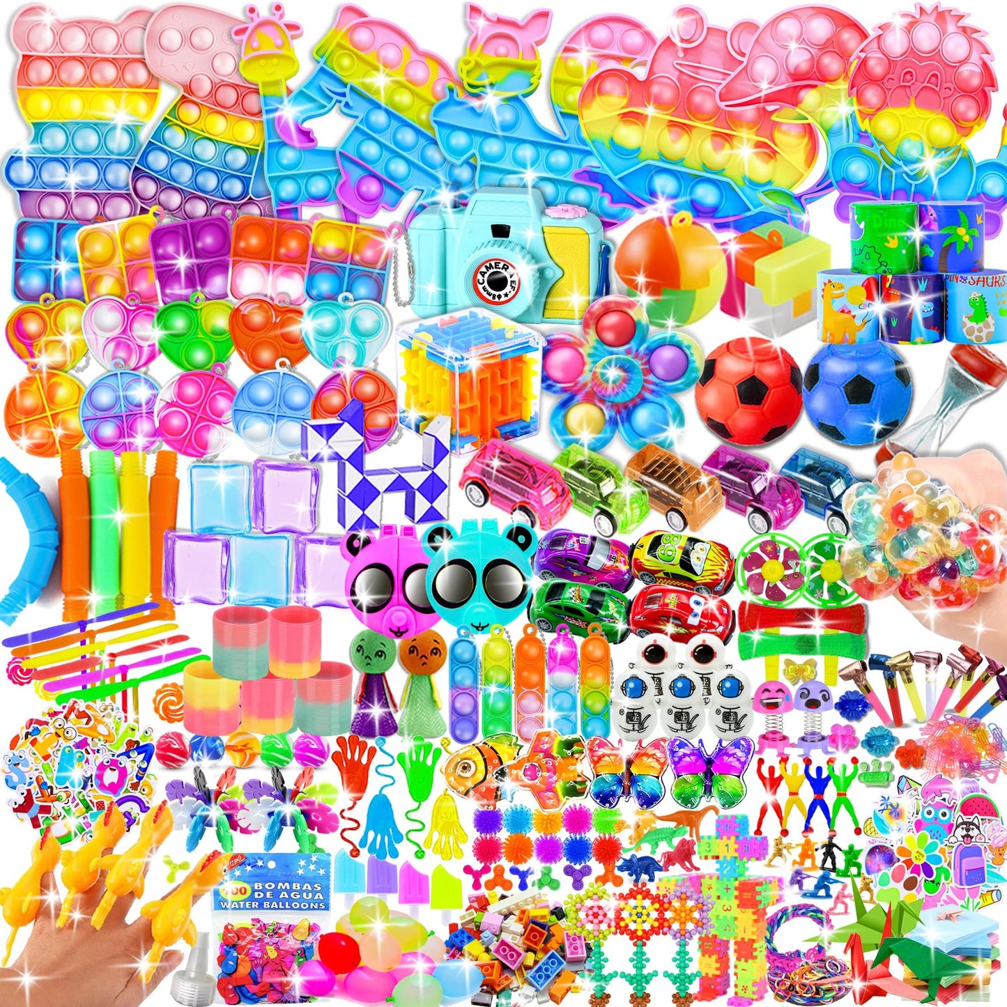 Fidget Fun Pack - Ultimate Party Favors for Kids! Includes 1200+ Toys for Prize Boxes, Goodie Bags, and Pinatas. Perfect for Clroom Rewards and Treasure Boxes.