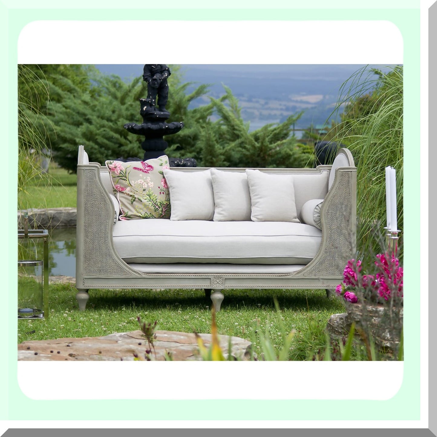 Waterproof Outdoor Lumbar Pillow Insert Set - Small White Rectangle Sofa Throw Cushion - Couch Decorative Pillow - 12 x 20 - Pack of 2