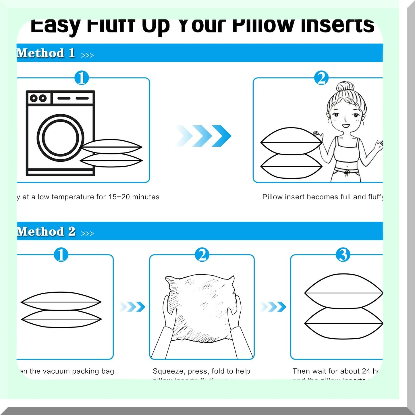 Waterproof Outdoor Lumbar Pillow Insert Set - Small White Rectangle Sofa Throw Cushion - Couch Decorative Pillow - 12 x 20 - Pack of 2