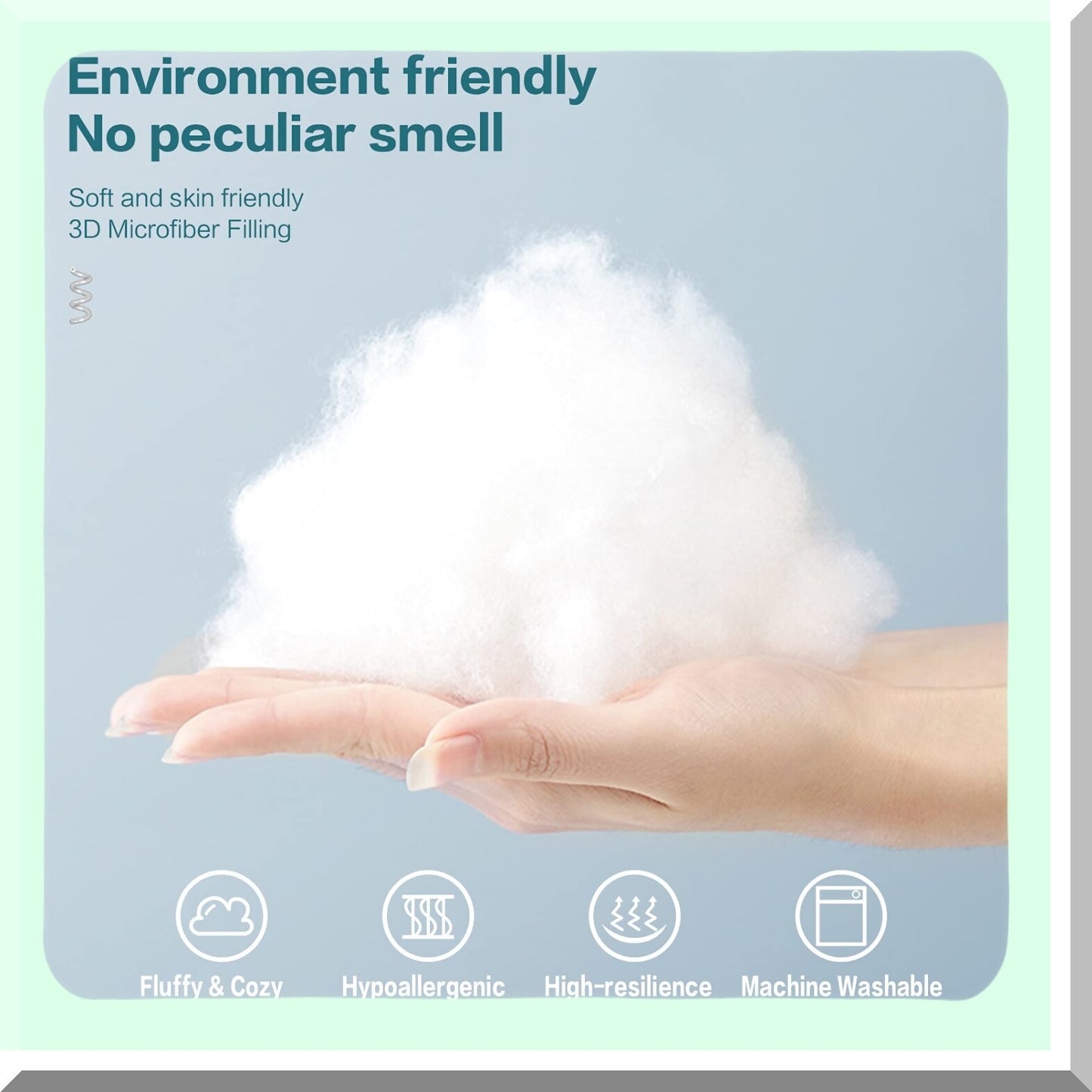 Waterproof Outdoor Lumbar Pillow Insert Set - Small White Rectangle Sofa Throw Cushion - Couch Decorative Pillow - 12 x 20 - Pack of 2