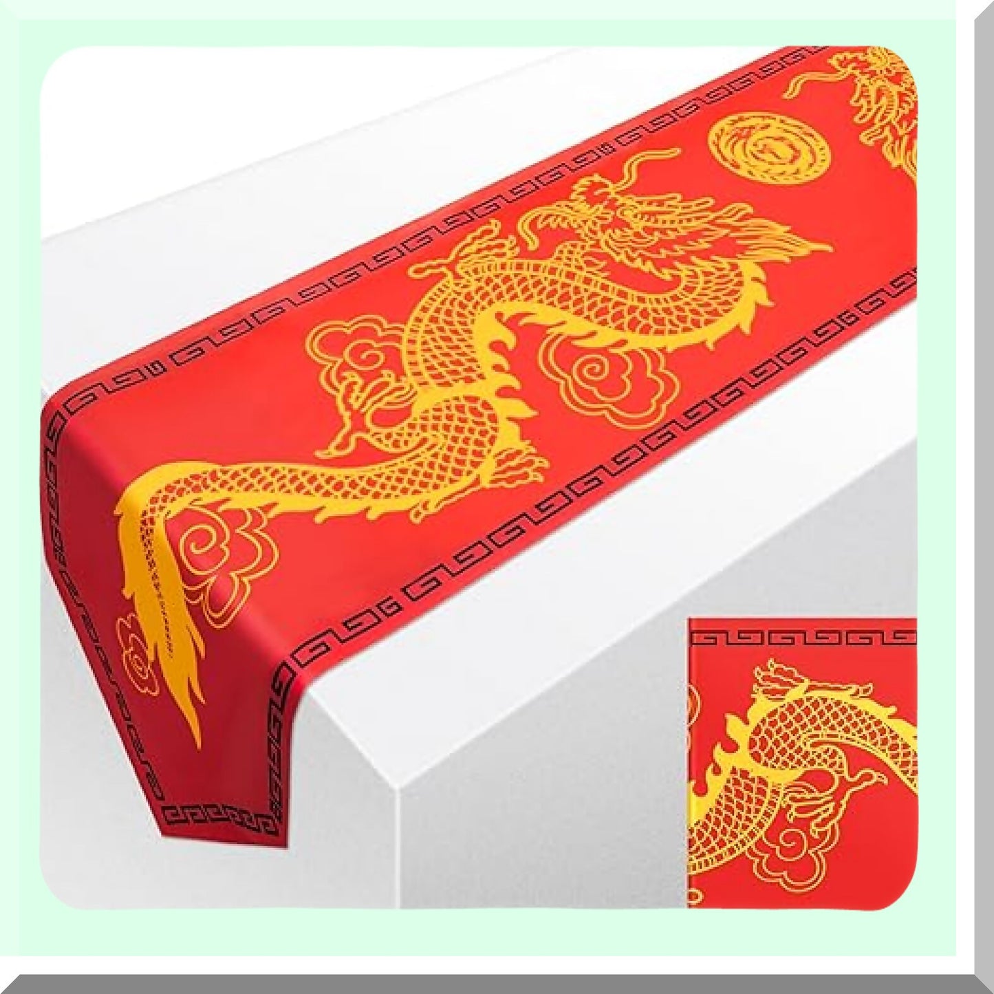 Chinese Dragon Table Runner for Lunar New Year Celebrations