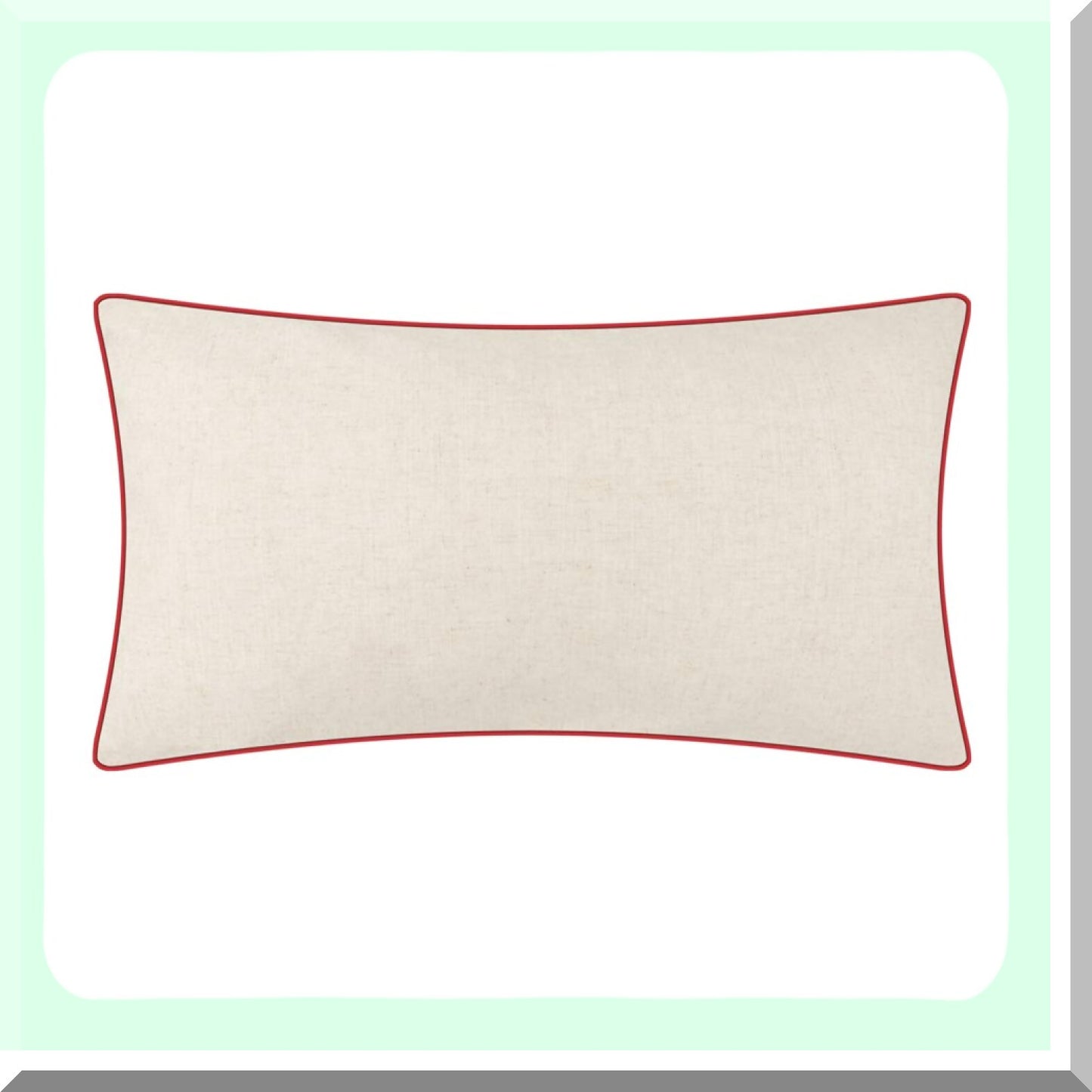 Holiday Cheer Cushion Cover - Festive Xmas Decor for Sofa Couch Bed - Christmas Stocking Pillowcase - 14 x 24 Inch Home Decoration