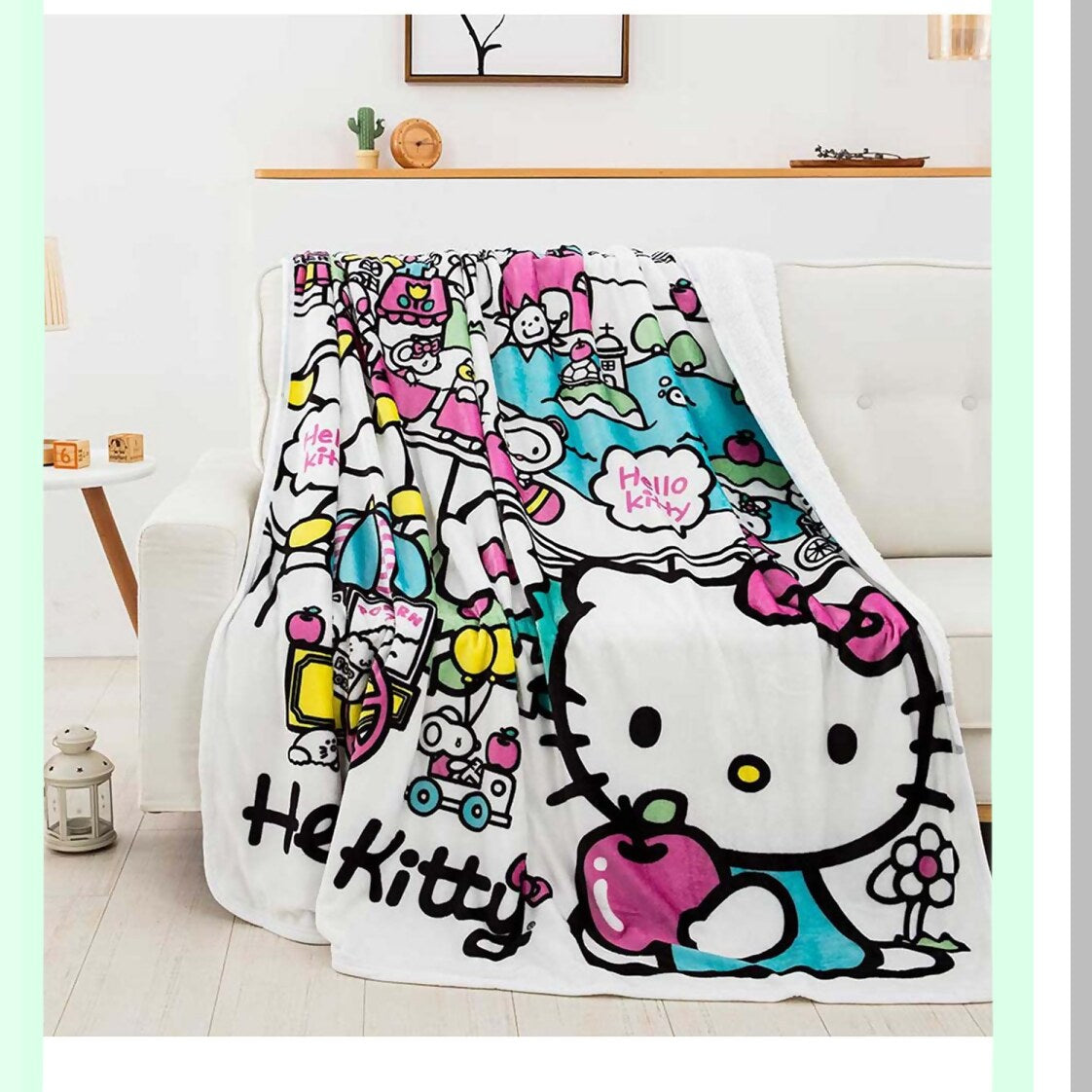 SilkTouch Sherpa Blanket - Hello Kitty Cozy Comfort, 60x80
