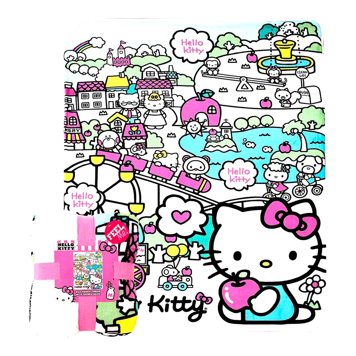 SilkTouch Sherpa Blanket - Hello Kitty Cozy Comfort, 60x80