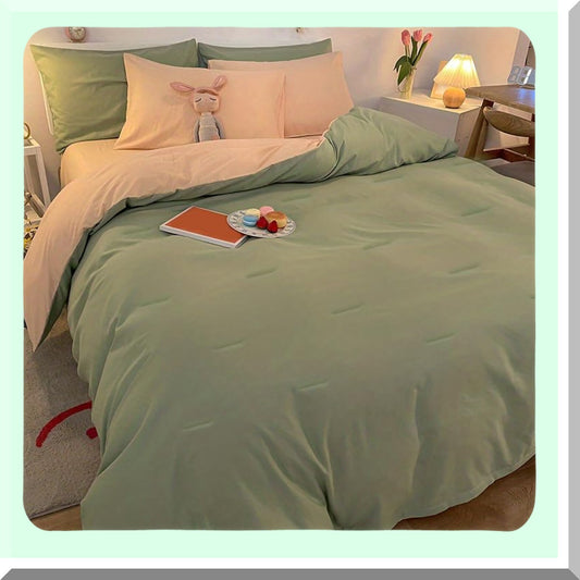 Sage Green Comforter Set - Luxurious Bedding for Men and Women | Solid Color Camel Green Comforter Set with 1 Comforter and 2 Pillowcases | Light Green Comforter Set