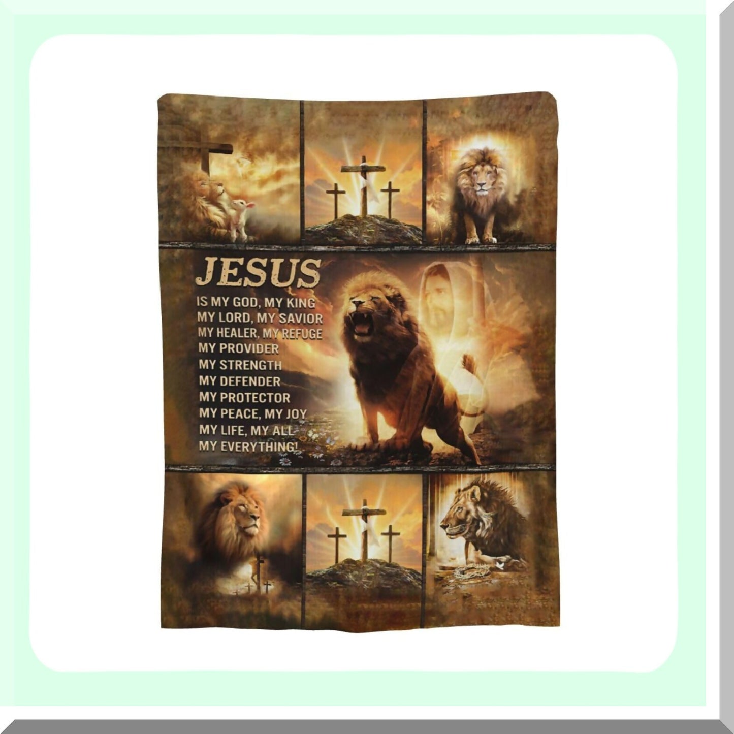 Faithful Comfort: Christian Fleece Throw Blanket - Soft, Cozy, and Warm Religious Decor for Men and Women