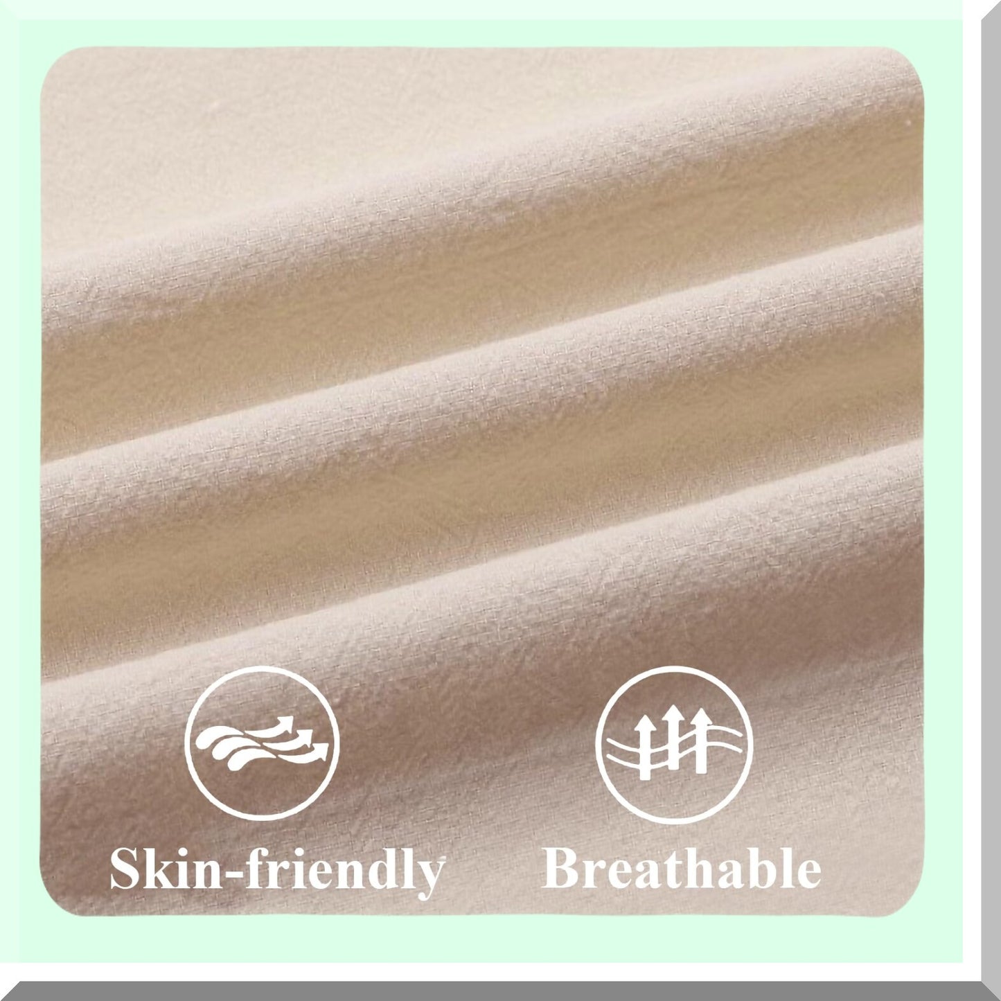 Beige Fringe Chic Cotton Pillow Covers - Set of 2 18x18 Square Cushion Covers for Sofa Couch Bed - Farmhouse Boho Decorative Pillows for Living Room