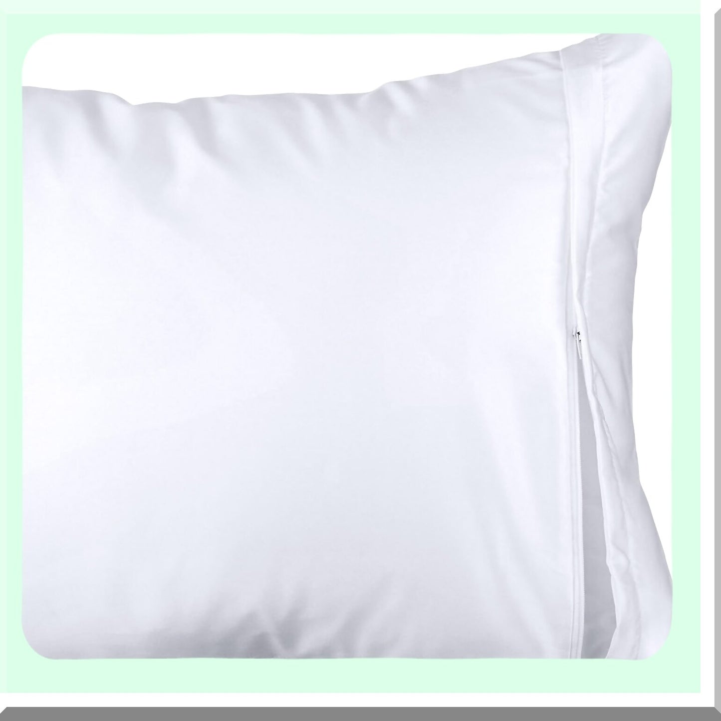 Luxury Zippered Pillowcase Set - Hotel Collection 200 Thread Count Soft Pillow Protectors - Quiet Zippered Pillow Covers - Set of 2 - Size