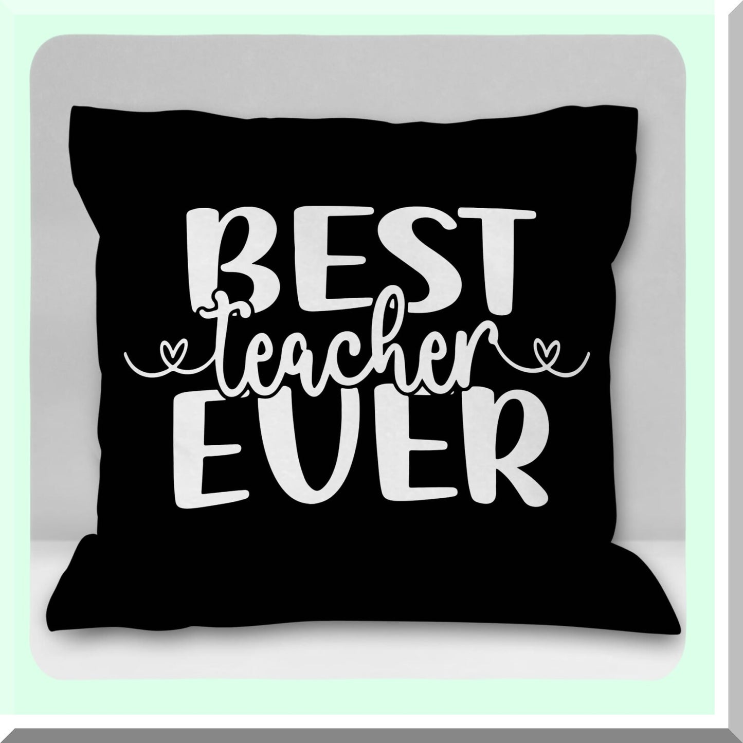 Teacher Appreciation Farmhouse Throw Pillow Cover - Graduation Gifts Decor for Home Office Sofa - Best Teacher Ever Decorative Pillowcase - 18 x 18 Inch Soft Living Room Decoration