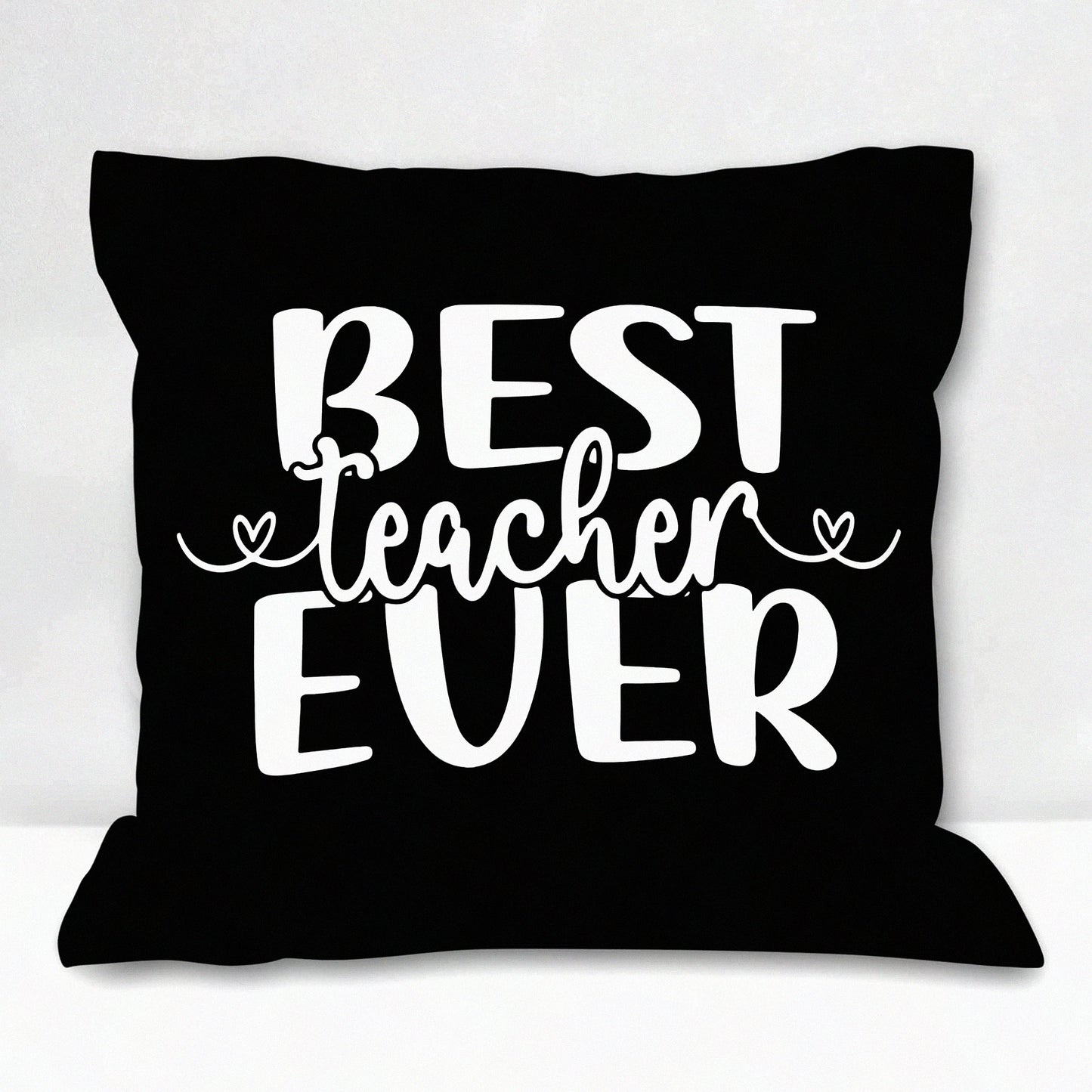 Teacher Appreciation Farmhouse Throw Pillow Cover - Graduation Gifts Decor for Home Office Sofa - Best Teacher Ever Decorative Pillowcase - 18 x 18 Inch Soft Living Room Decoration