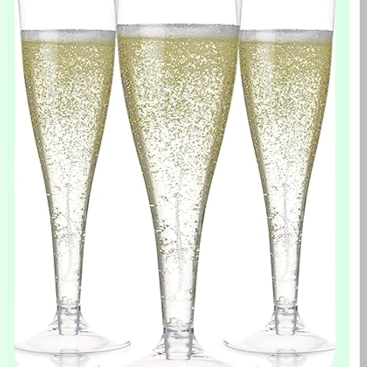 Disposable Clear Plastic Champagne Flutes for Parties and Events