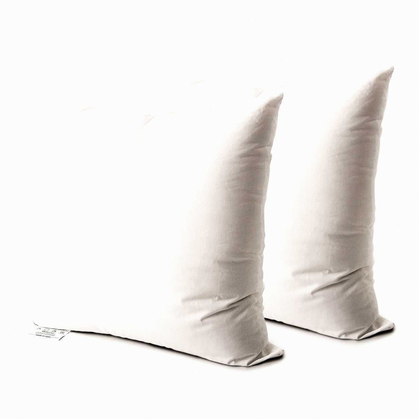 Alternative Comfort Set of 2 Square Pillow Inserts - White 18x18 - Decorative Cushion Stuffers - Down Polyester Sham Fillers - Fluffy Square Form
