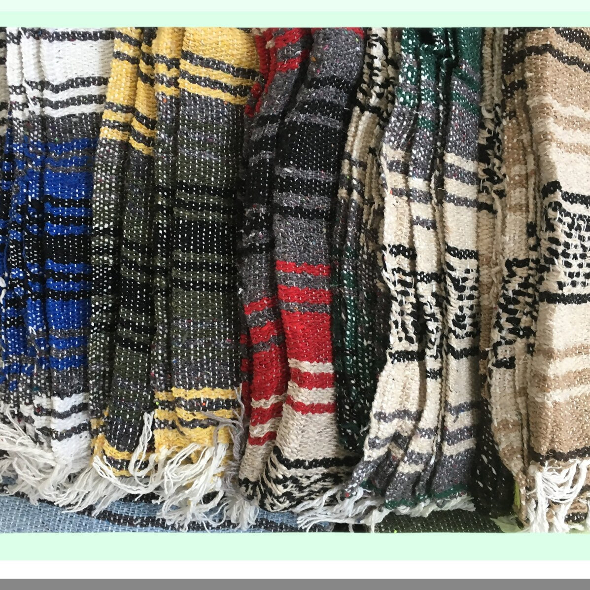 ZenWeave Mexican Falsa Yoga Blanket - Handwoven Serape Throw in Assorted Colors - 6'X4' - Authentic Boho Meditation Mat for Relaxation & Stretching