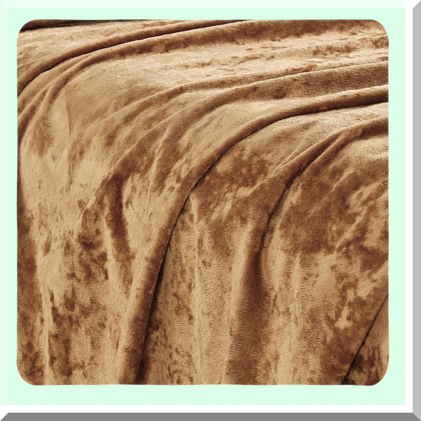 Luxury Gold Velvet Bedding Set - 4 Piece Ultra Soft Sheets, Cozy Warmth, Distressed Texture - Caramel Gold Bedroom Decor - Plush Comfort Bed Linens