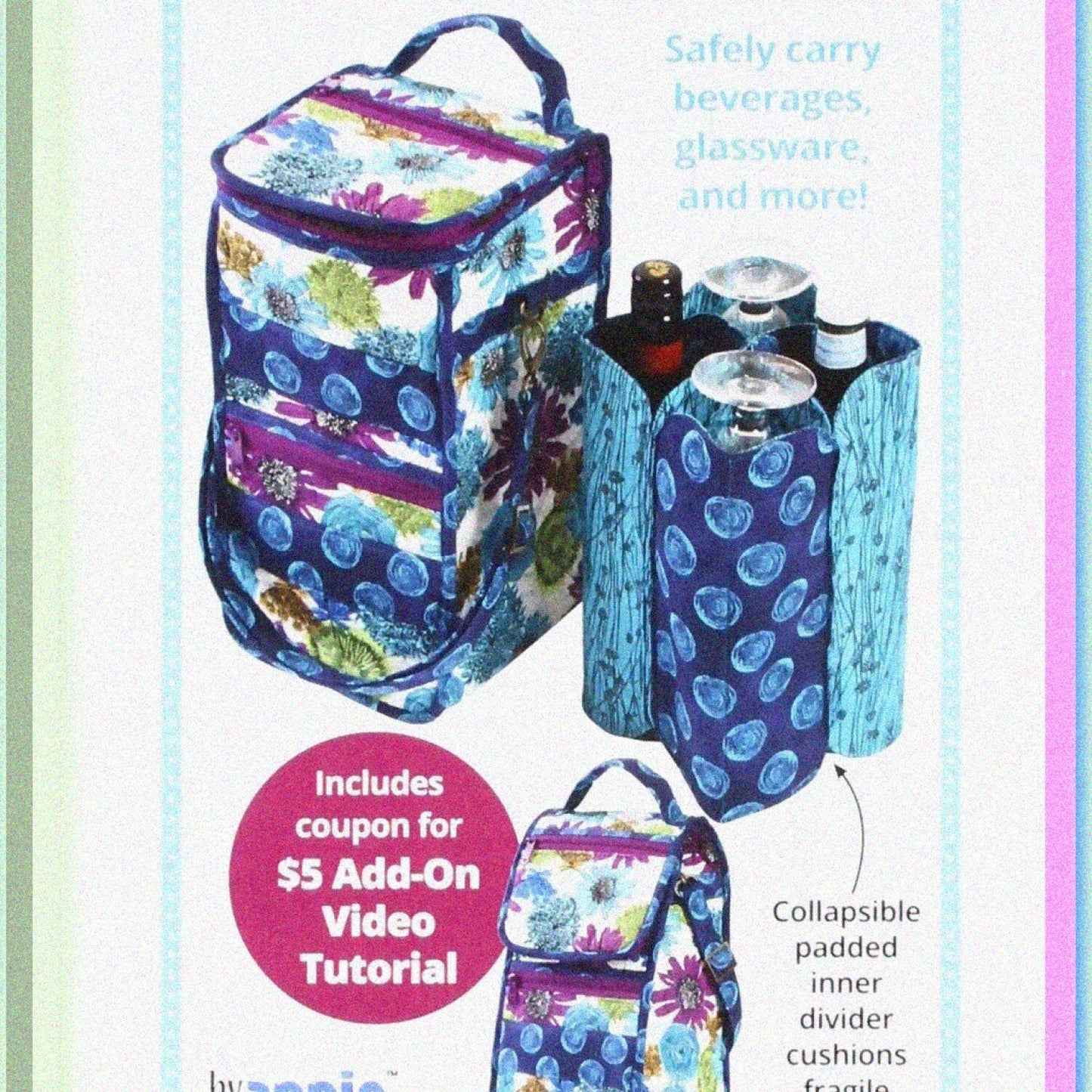 Beverage and Snack Carrier with Padded Divider