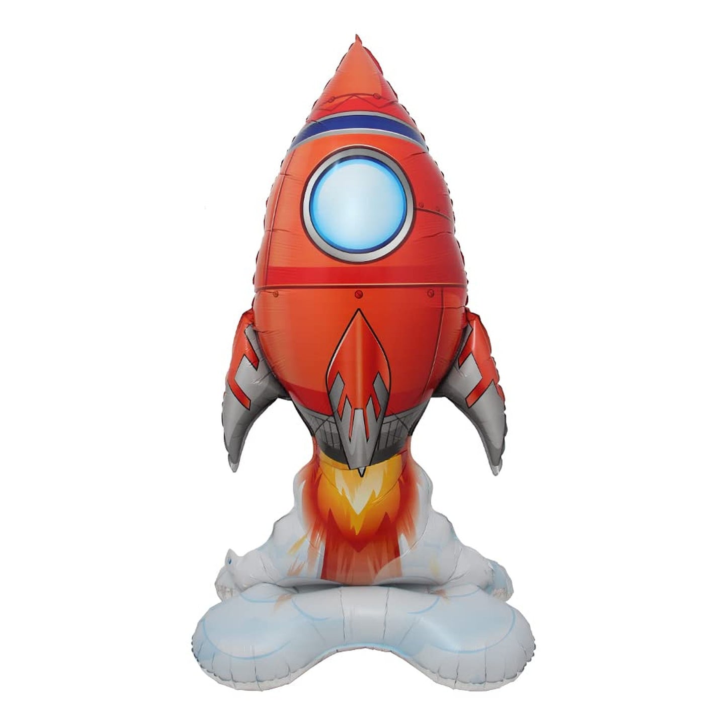 Space Explorer Rocket Balloons - Giant 4D Standing Astronaut Party Decor for Boys Birthday, UFO Helium Aluminum Balloon Kids Toys Supplies