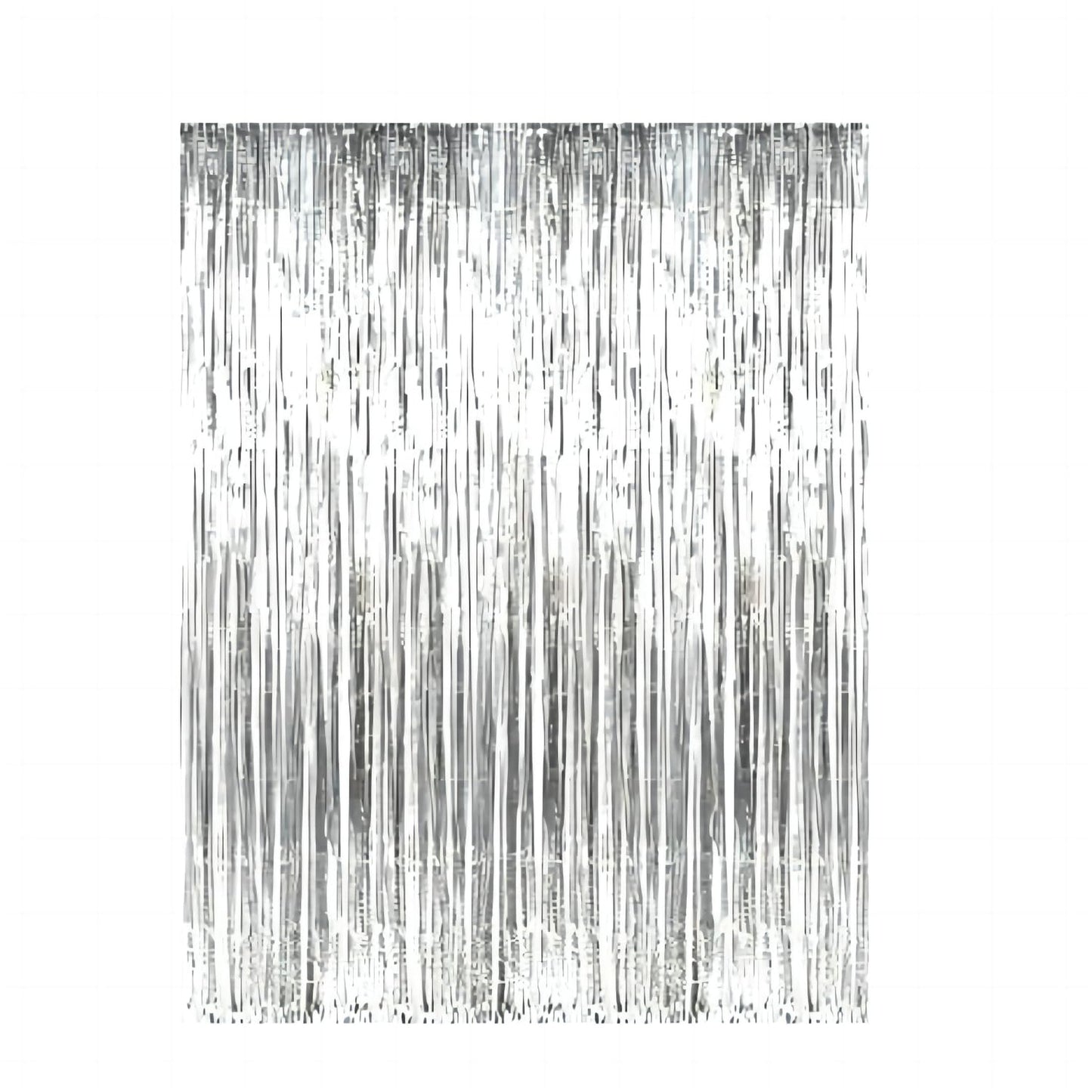 Silver Sparkle Party Pack - Includes 3 Backdrop Curtains, Fringe Curtain, Metallic Tinsel Backdrop, Perfect for Birthday, Wedding, Bachelorette Parties