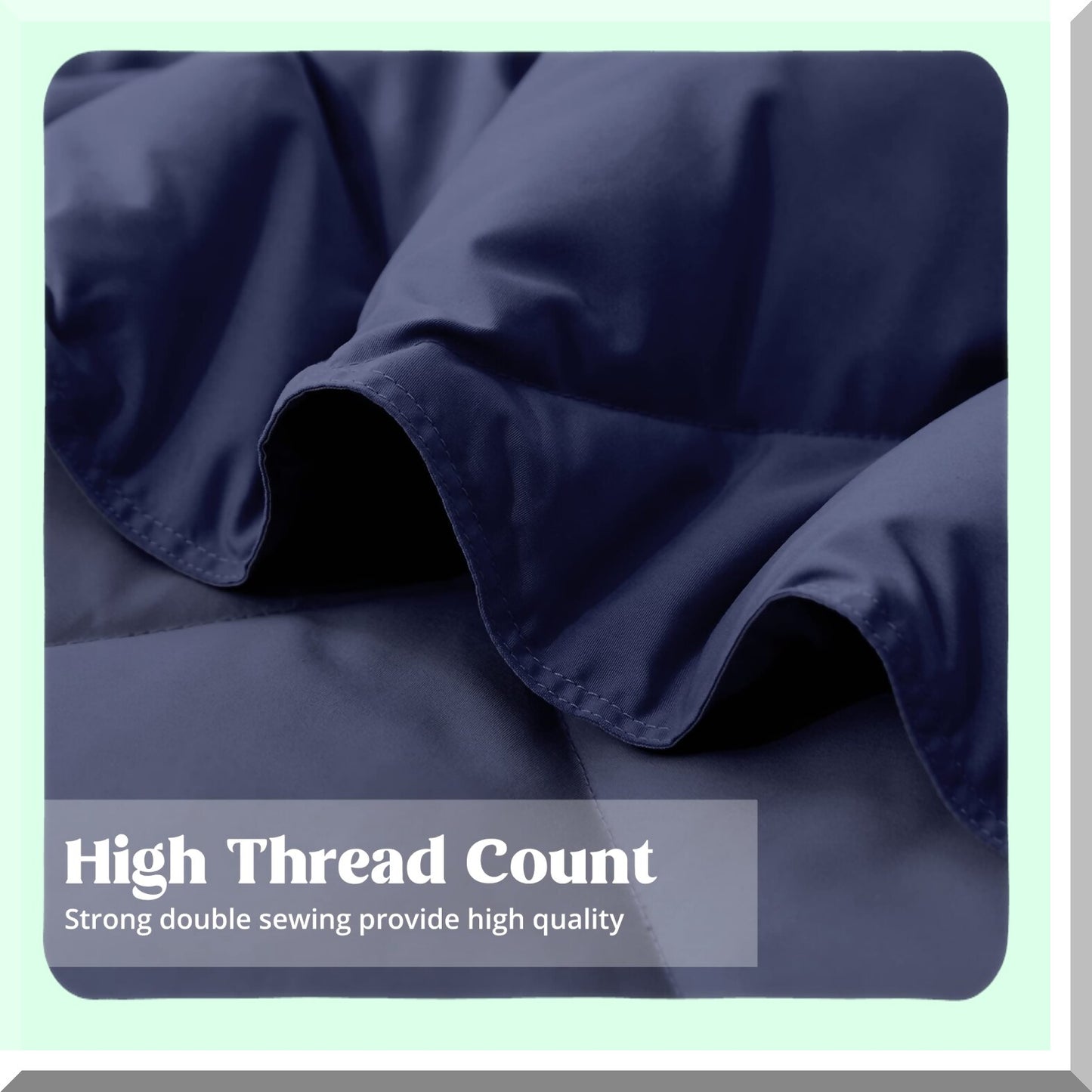 Navy Comfort Down Blanket - Queen Size Lightweight Throw for Bed & Couch, Indoor & Outdoor Use - Soft, Warm & Fluffy - 90" x 88"