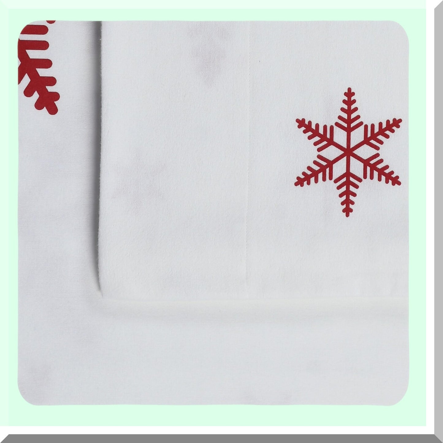 Snowflake Dream Pillowcase Set - Ultra-Soft Flannel Bedding with Envelope Closure, Cozy 170-GSM Flannel, Two Pillowcases - Bianca Snowflakes