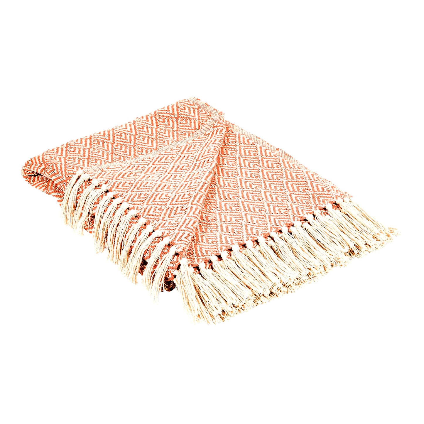 Spice Cotton Woven Diamond Throw - 50x60 Cozy Collection