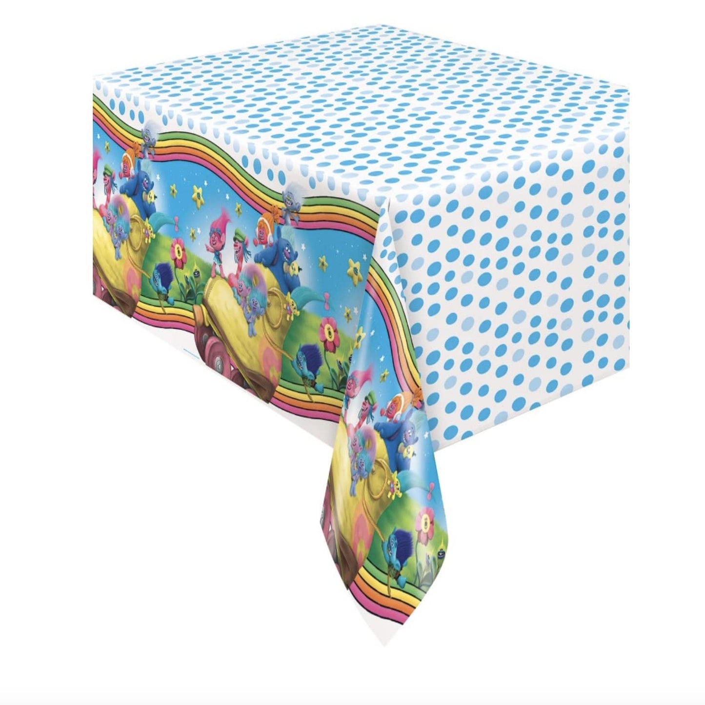Rainbow Trolls Plastic Table Cover 54x84 for Parties