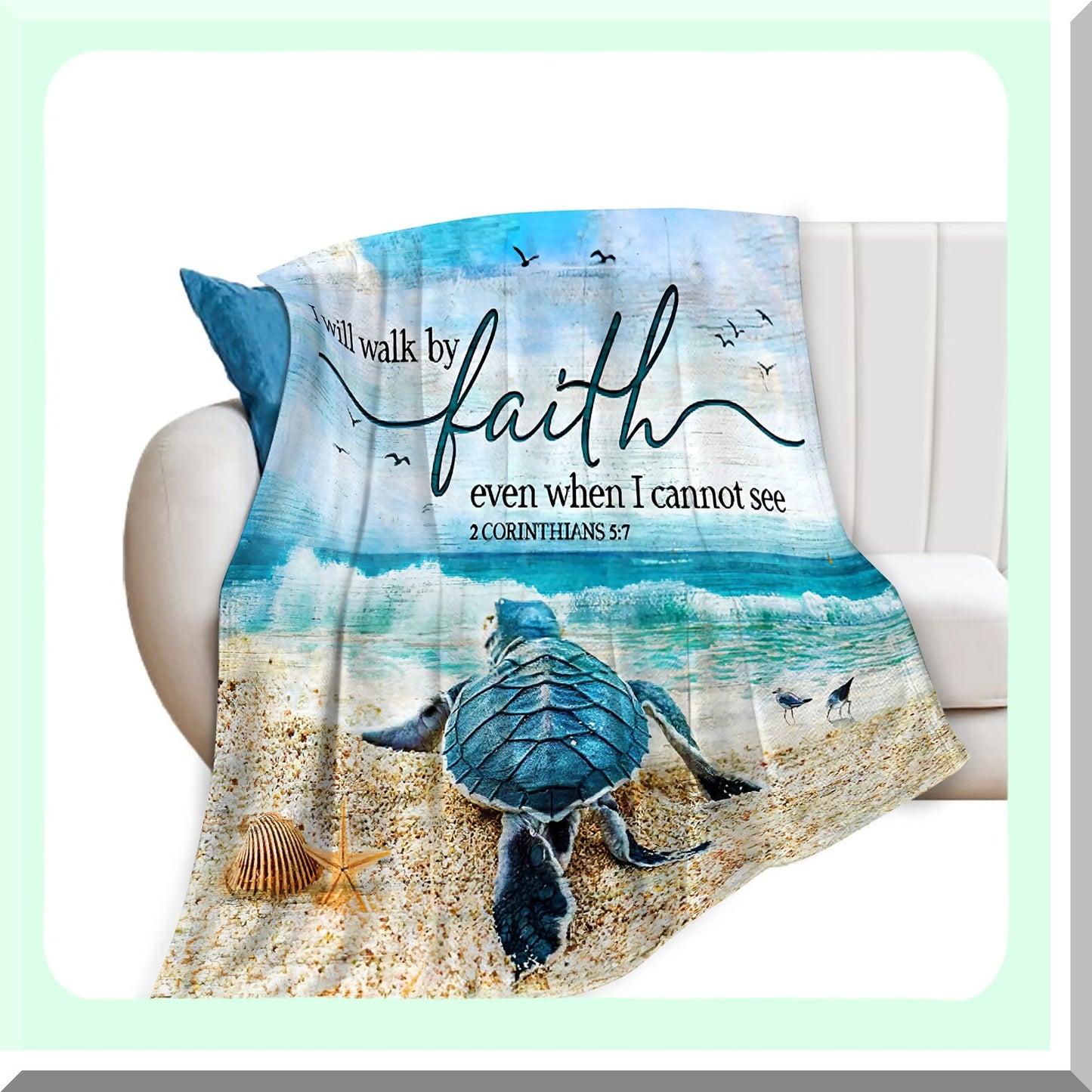 OceanDreams Sea Turtle Plush Blanket - Ultra Soft, Cozy Fleece for Kids & Adults, Perfect for Sofa, Couch, Bed - Ideal Birthday Gift, 40"x50""