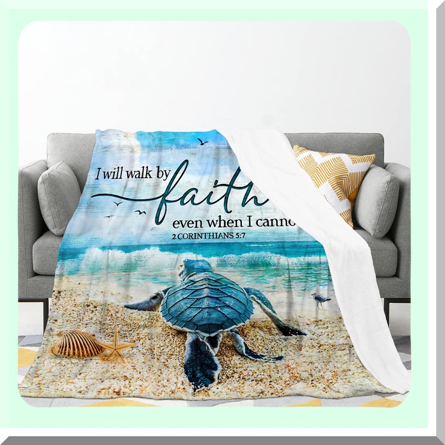 OceanDreams Sea Turtle Plush Blanket - Ultra Soft, Cozy Fleece for Kids & Adults, Perfect for Sofa, Couch, Bed - Ideal Birthday Gift, 40"x50""