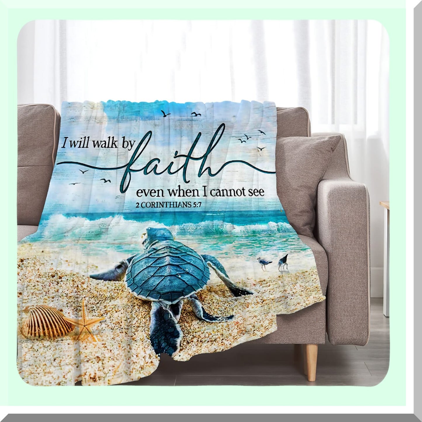 OceanDreams Sea Turtle Plush Blanket - Ultra Soft, Cozy Fleece for Kids & Adults, Perfect for Sofa, Couch, Bed - Ideal Birthday Gift, 40"x50""