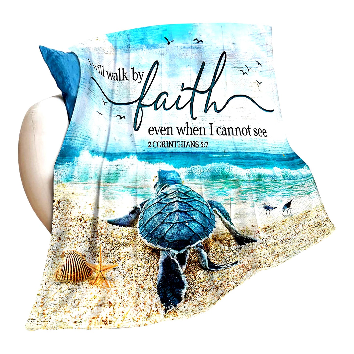 OceanDreams Sea Turtle Plush Blanket - Ultra Soft, Cozy Fleece for Kids & Adults, Perfect for Sofa, Couch, Bed - Ideal Birthday Gift, 40"x50""