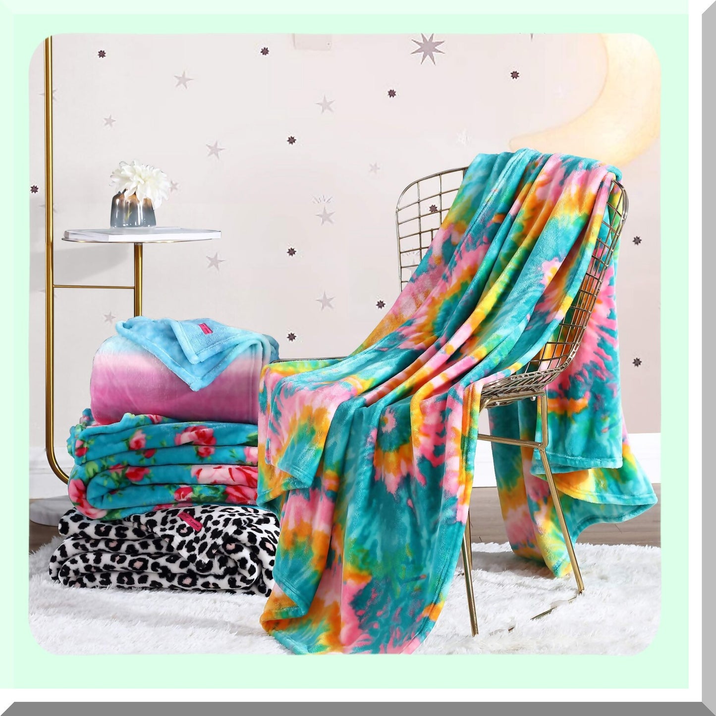 UltraSoft Cozy Plush Fleece Blanket - Lightweight & Warm, Perfect for Bed or Couch, Twin Size, Bouquet Day Collection