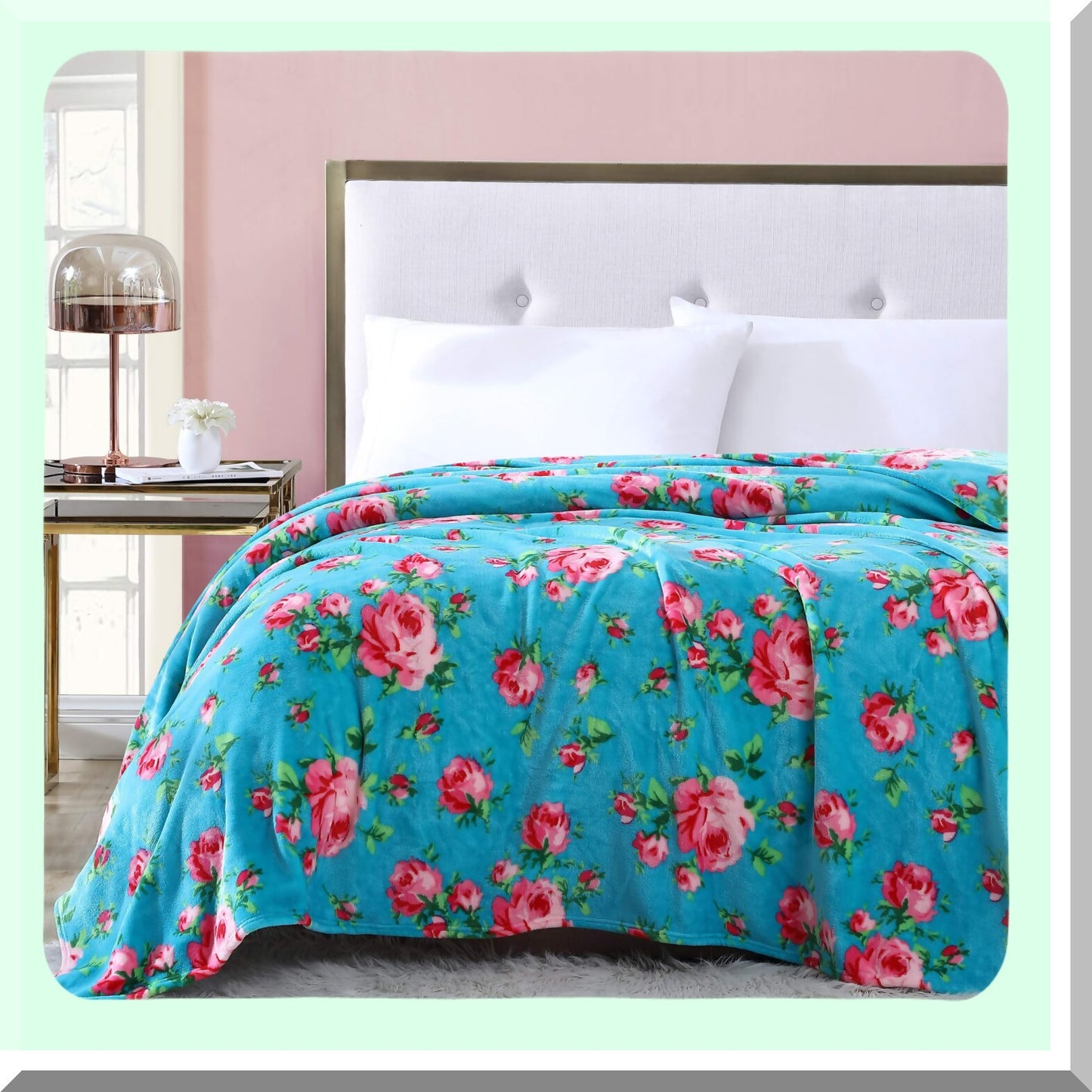 UltraSoft Cozy Plush Fleece Blanket - Lightweight & Warm, Perfect for Bed or Couch, Twin Size, Bouquet Day Collection