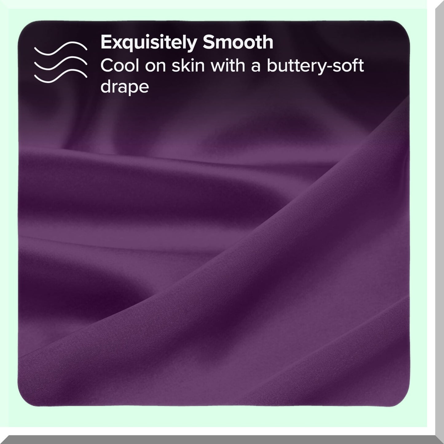 Luxury Silk-Like Pillowcases Set - Smooth & Breathable Envelope Enclosure - Hair-Friendly Poly Pillowcases - Standard/Queen Size - Plum (2 Pack)