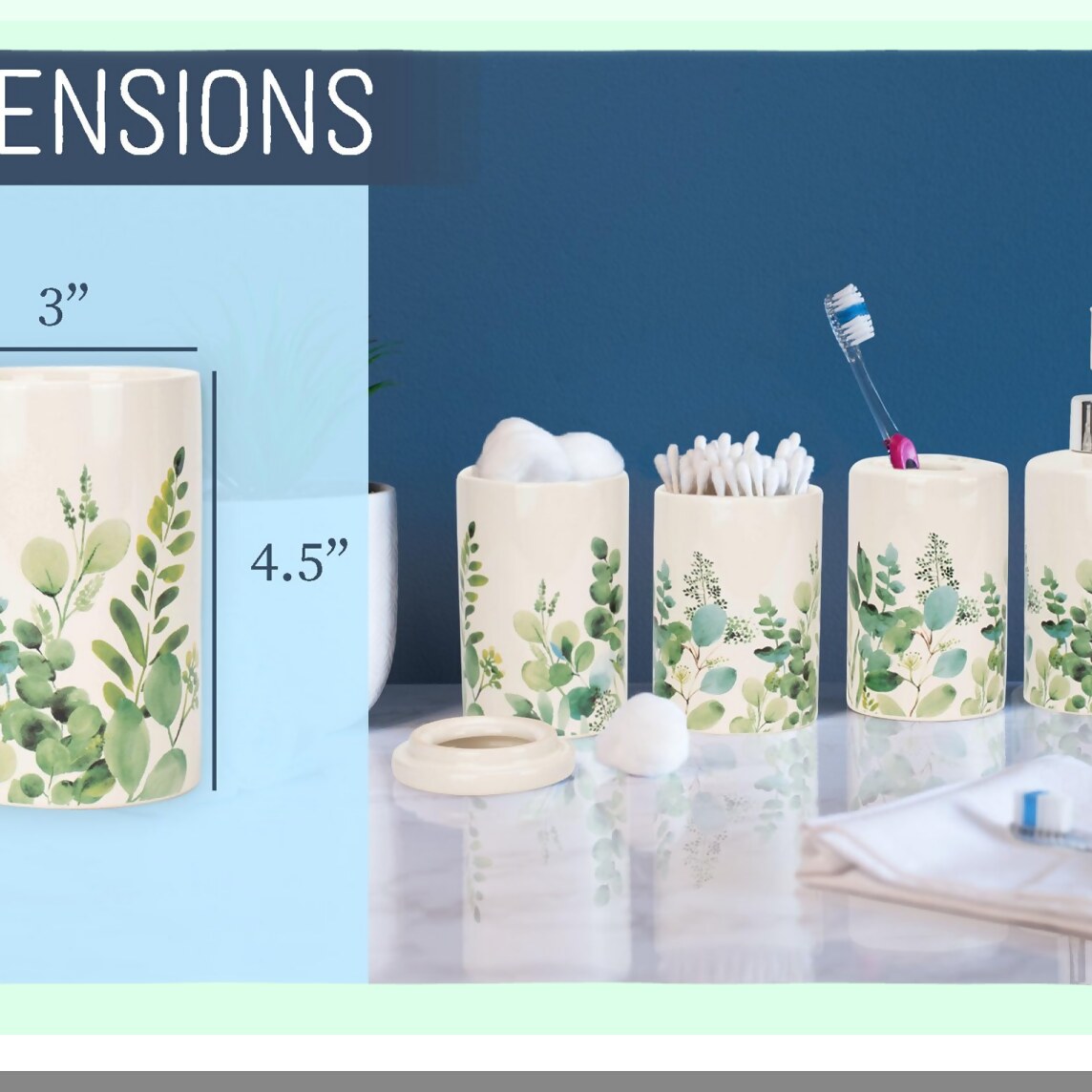 Ceramic Bathroom Accessories Set of 4