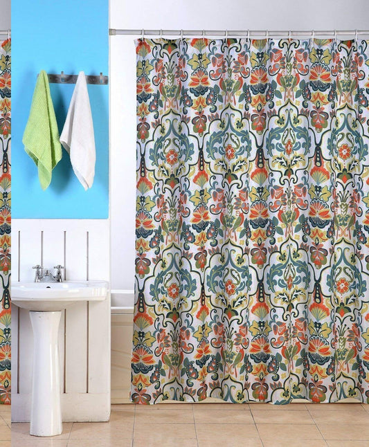 Emery Fabric Shower Curtain 70"x70" Colorful Floral