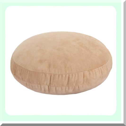 UltraFluff Round Pillow - Super Soft Down-Like Polyester Filling Decorative Circle Cushion for Couch Bed Sofa Office Car - 16x16 Inches Khaki - 1 Piece