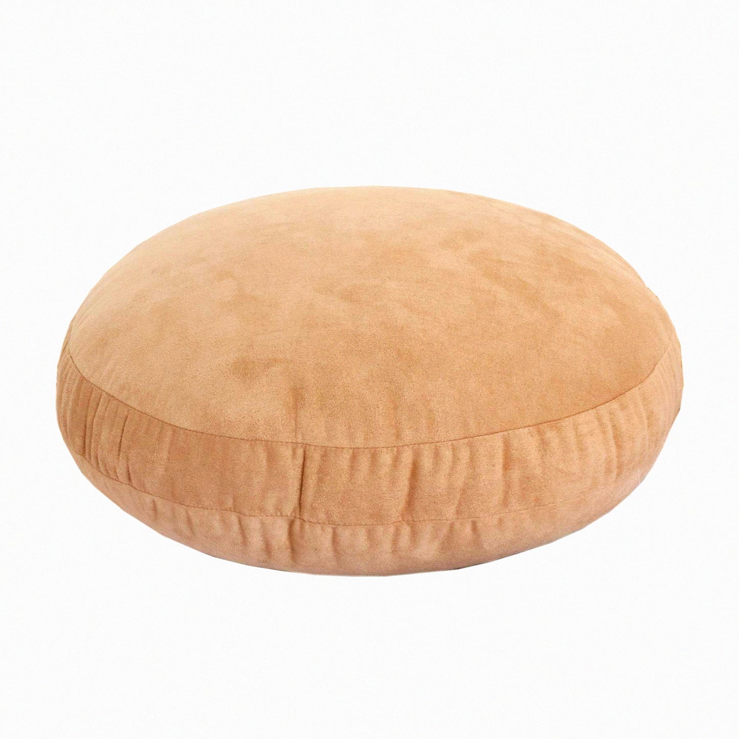 UltraFluff Round Pillow - Super Soft Down-Like Polyester Filling Decorative Circle Cushion for Couch Bed Sofa Office Car - 16x16 Inches Khaki - 1 Piece