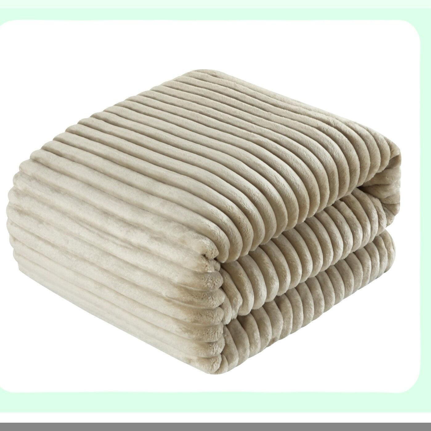 Luxury Plush Beige Queen Comforter Set - Microplush Quilted Bedding with Micromink Backing and Pillow Shams - 3 Piece Channel Design