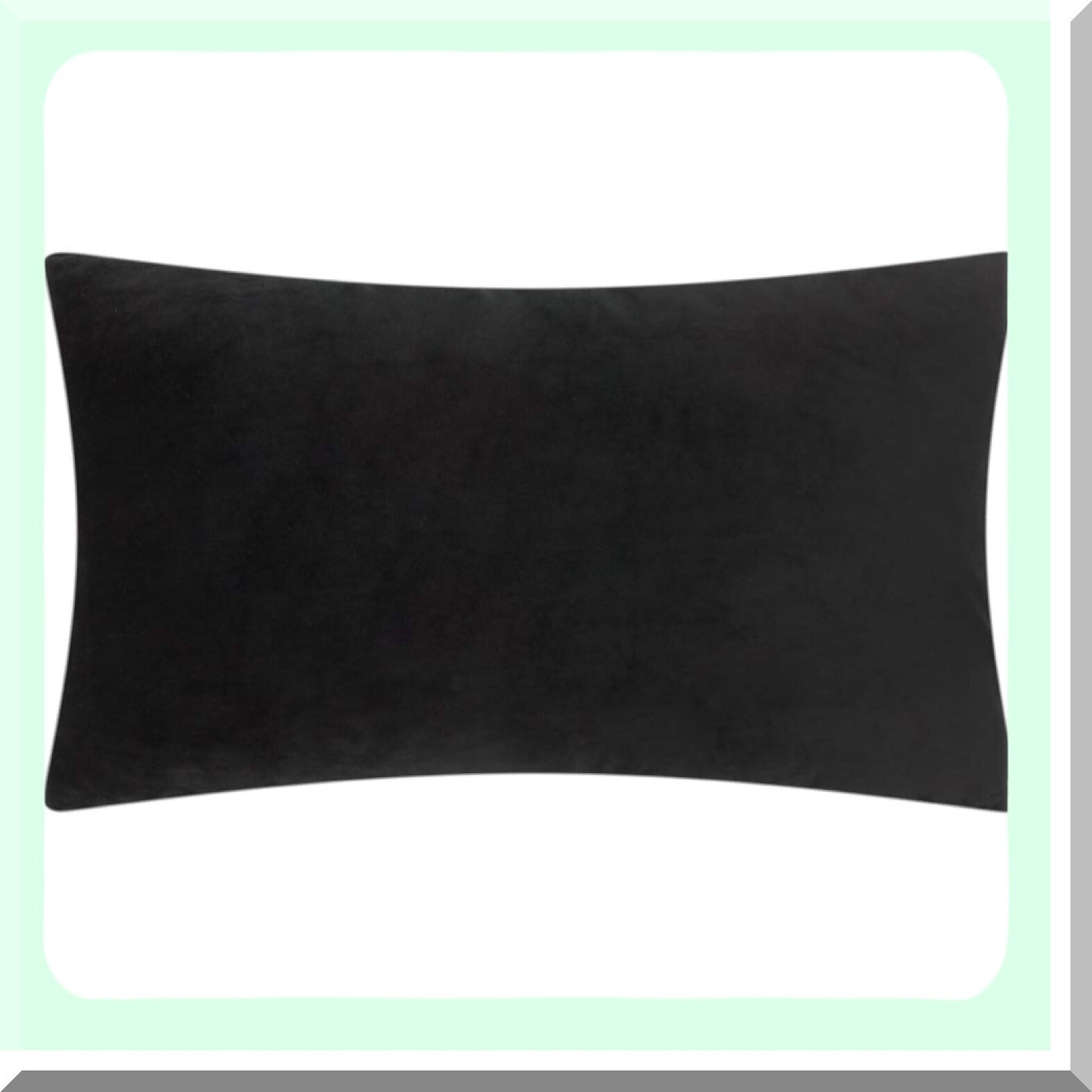 Elegant Velvet Luxury Cushion Cover - Soft Throw Pillow Case for Sofa, Couch, Chair, Bed - Living Room Decor - 14 x 24 Inches - Black