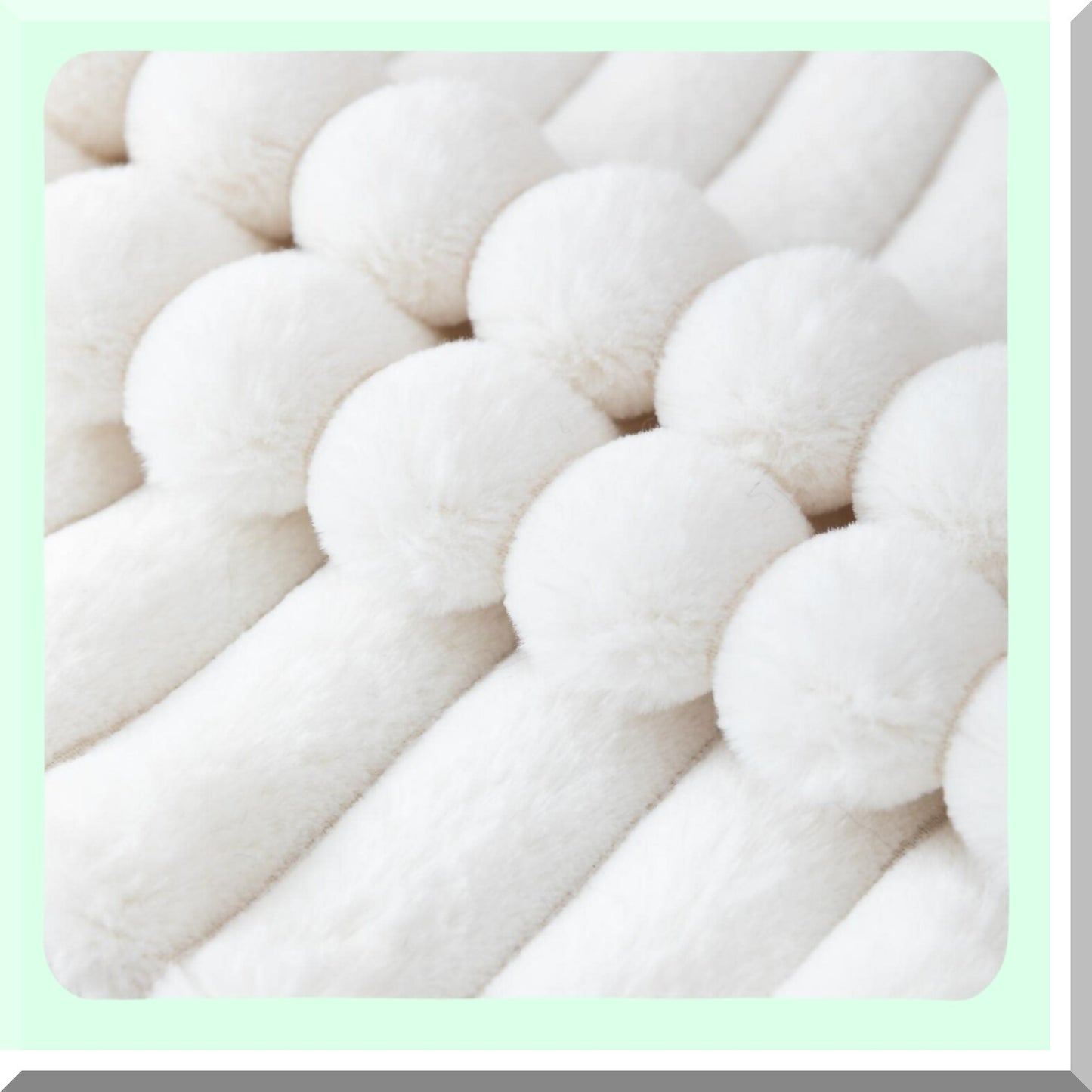 Fluffy Striped Cream White Pillowcase Set - Plush Cushion Covers for Sofa Couch & Bedroom - 12x20 Inch Throw Pillow Covers