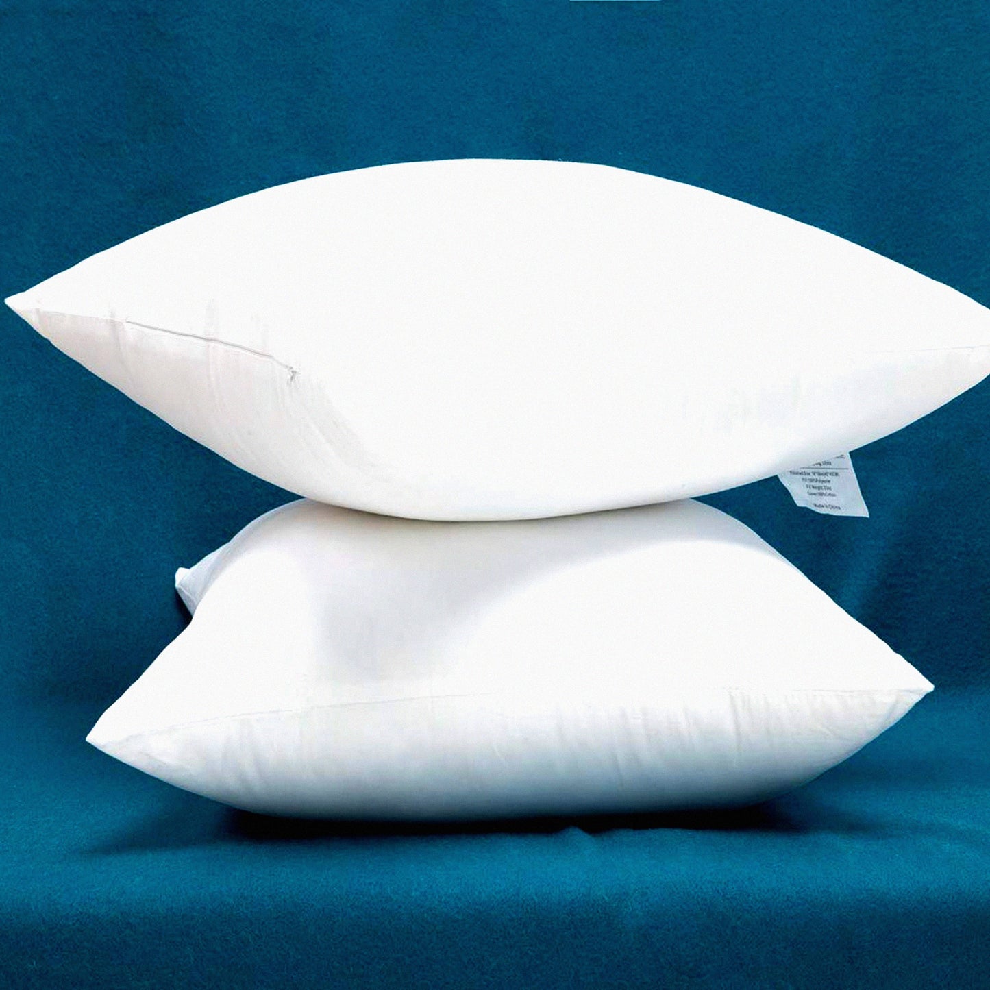 Plush Comfort 18x18 Pillow Inserts - Set of 2 | Cotton Fabric Down Alternative Decorative Throw Pillows | Fluffy Cushion Inserts for Sofa & Bed