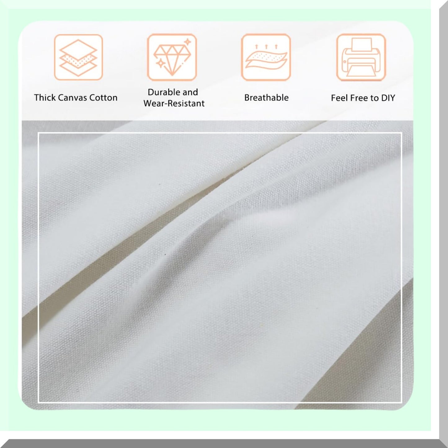 Solid Color Canvas Pillow Cover Set - 18x18 Inch DIY Throw Pillow Cases for Living Room, Car, Office - Decorative Sofa Cushion Covers (4 Pack)