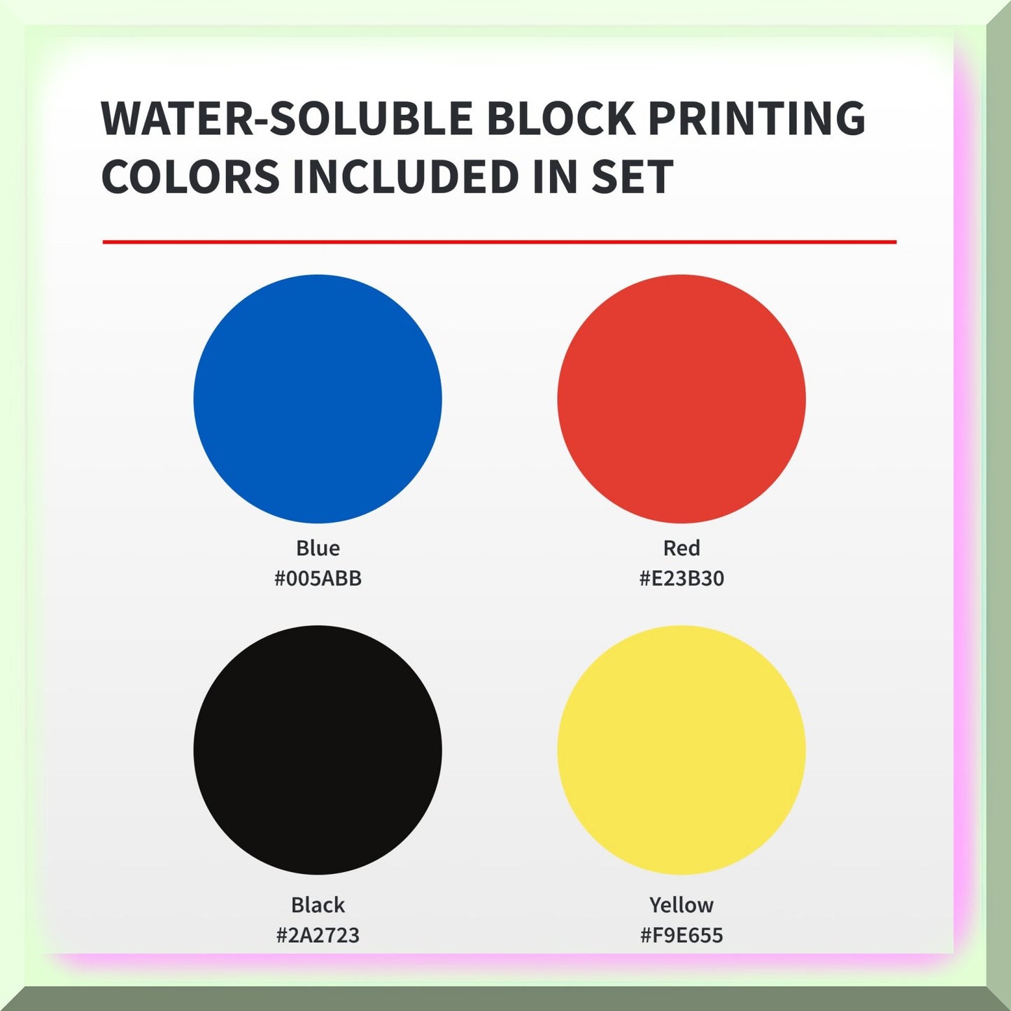 Water-Soluble Ink Set 4 Colors 1.25oz