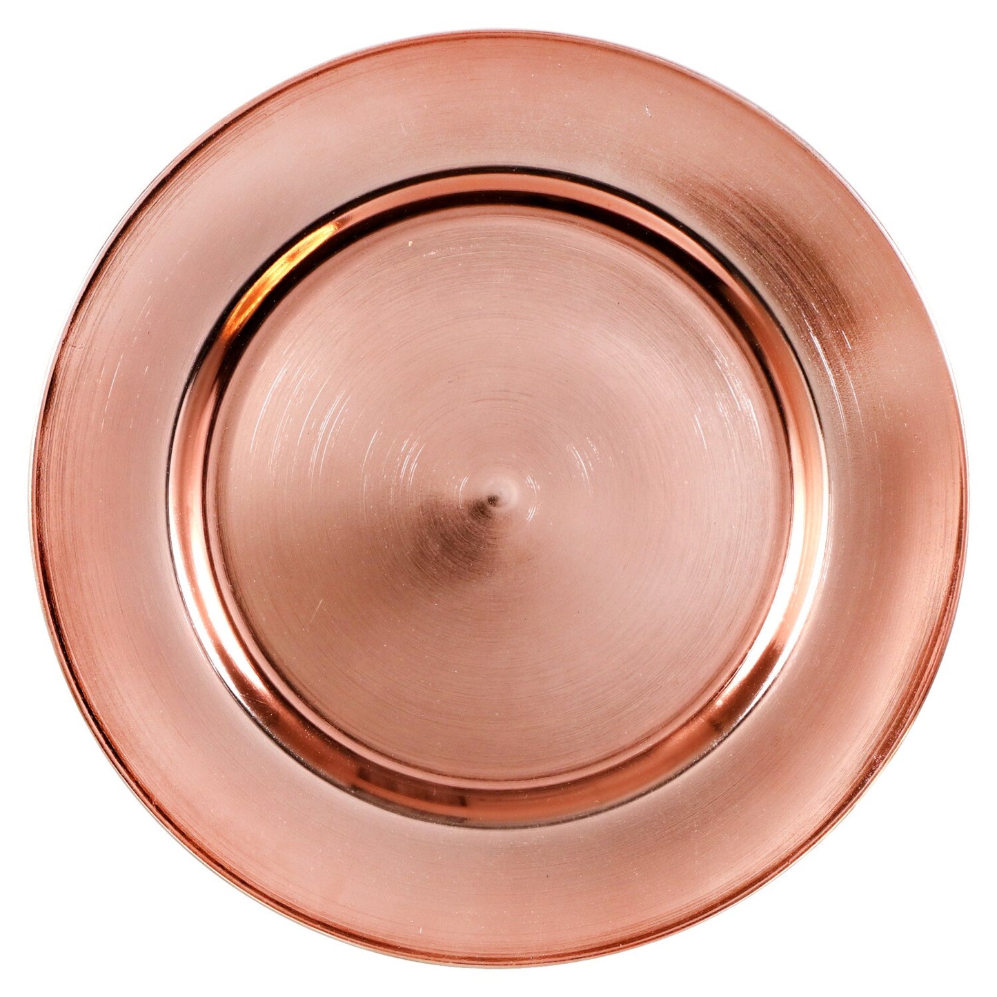 Metallic Rose Gold Plastic Charger Plates, 13 in. (Pack of 12)