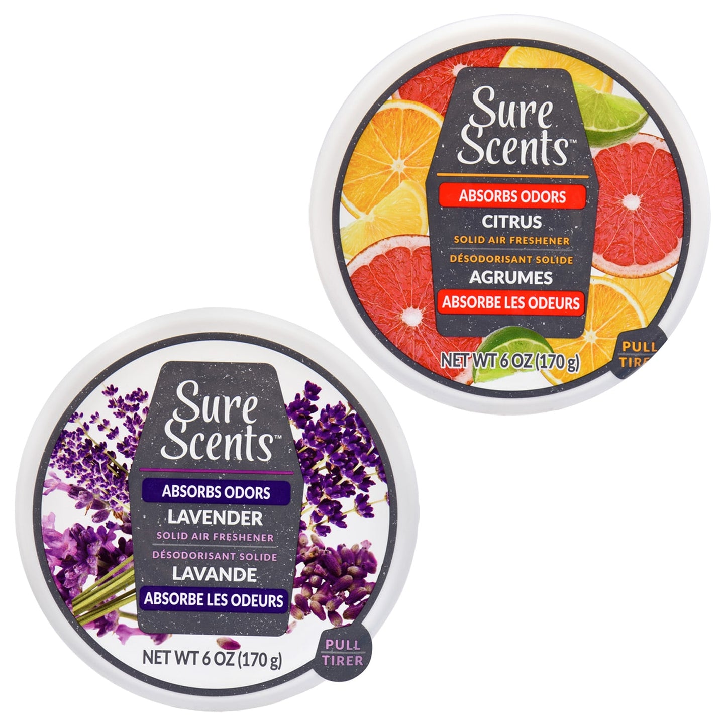 Sure Scents Absorbing Solid Gel Air Fresheners, 6 oz. (Pack of 24)