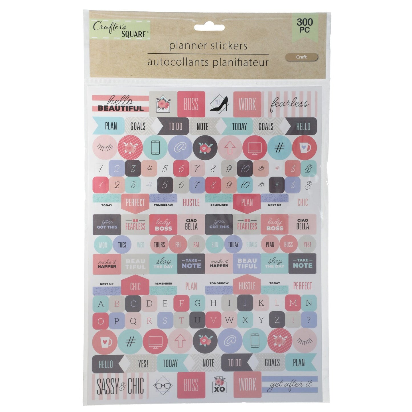 Crafter's Square Colorful Planner Stickers, 300-ct. Packs (Pack of 36)