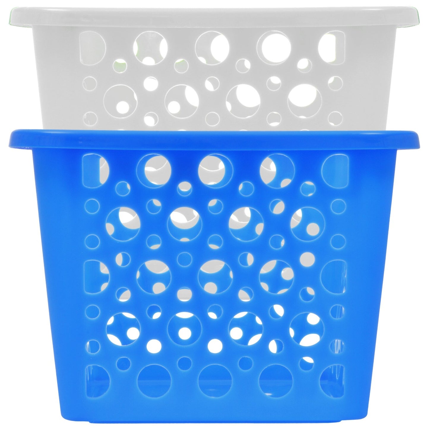 Plastic Slotted Storage Baskets with Handles (Pack of 36)