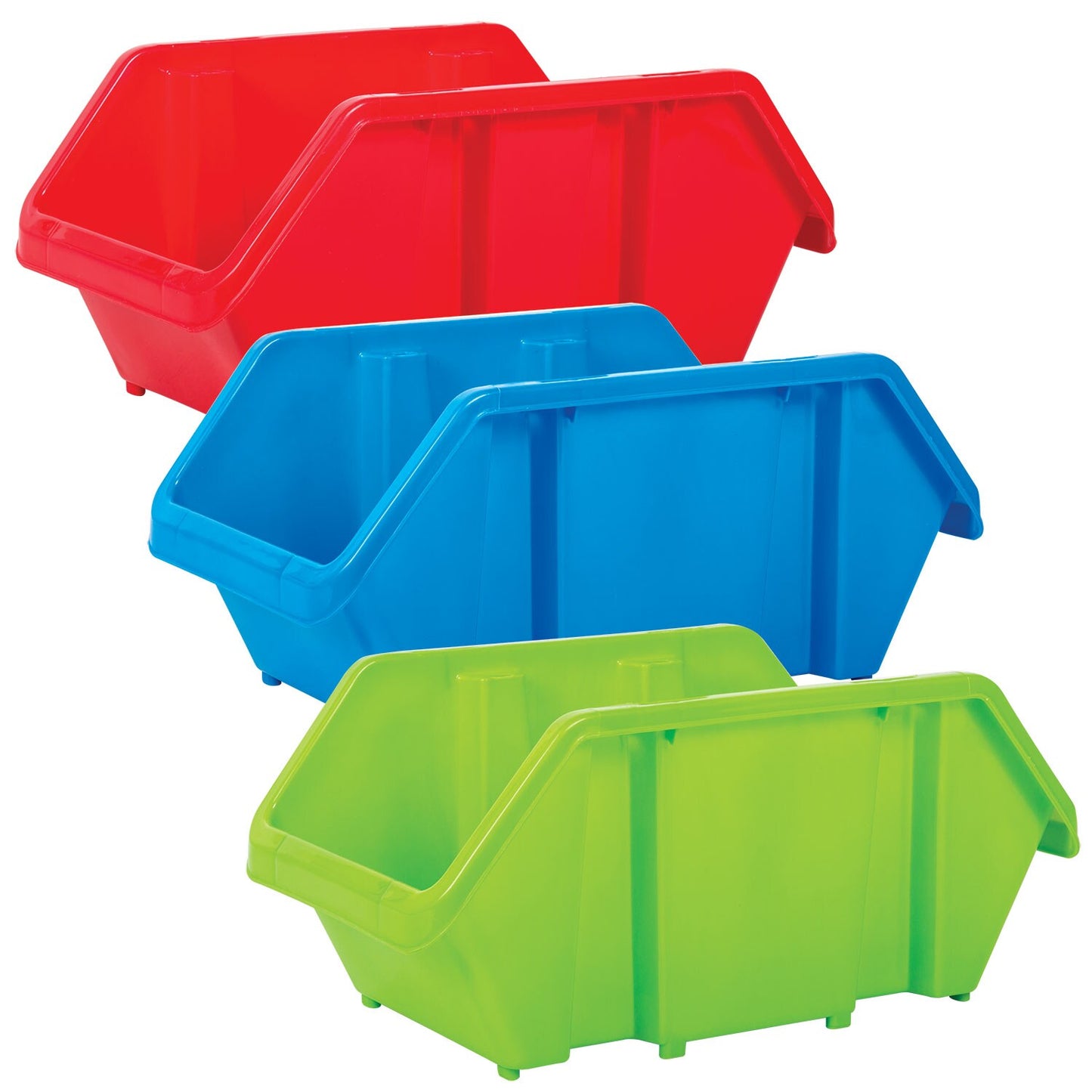 Stack & Nest Plastic Bins (Pack of )