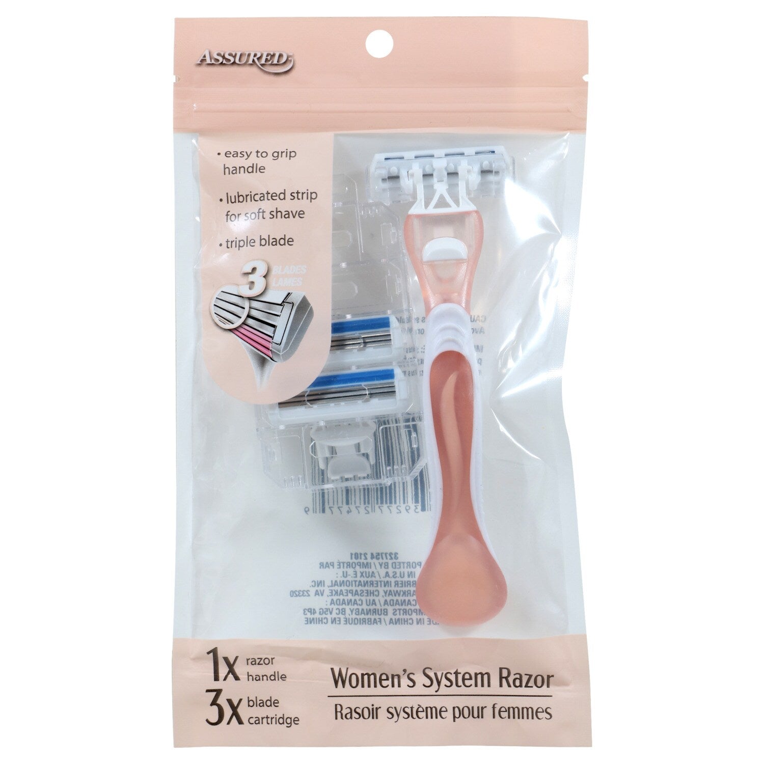 Assured Women's Razors, 4-ct. Packs (Pack of 36)