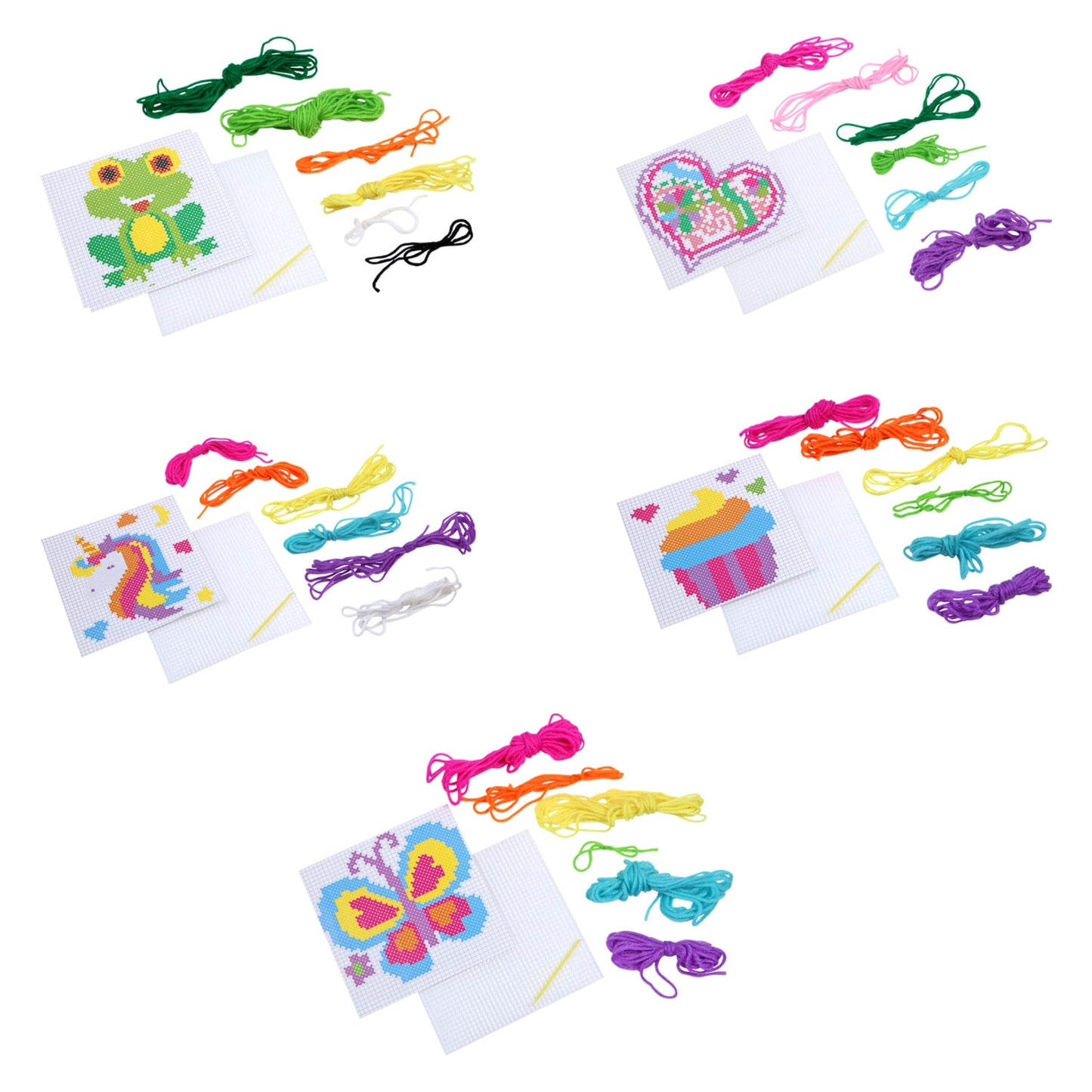 Creative Kids Colorful Cross Stitch Kits (Pack of 36)