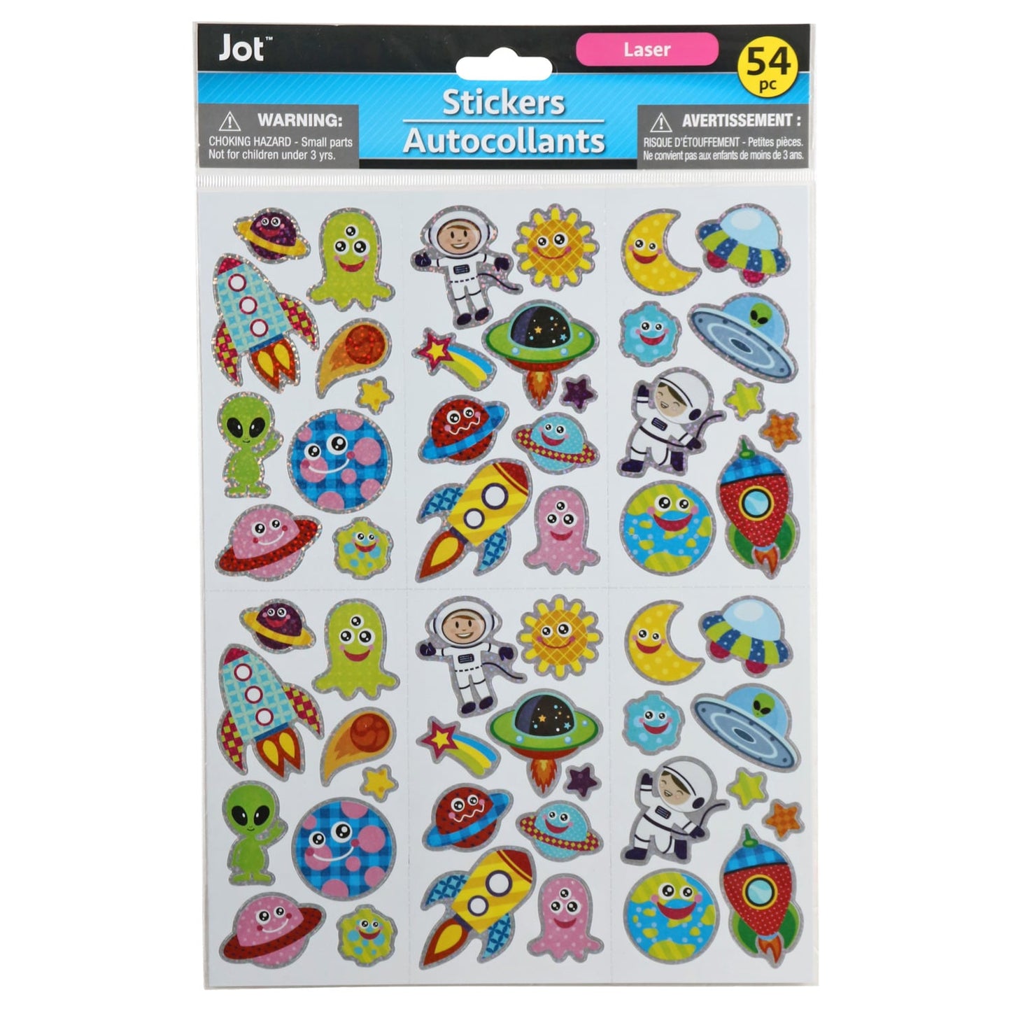 Jot Assorted Laser Stickers (Pack of 36)